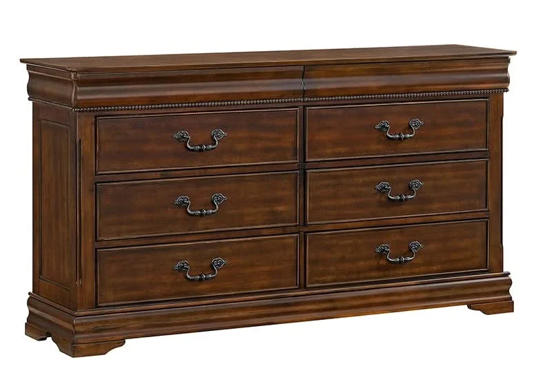 Northridge Cherry 6-Drawer Dresser with Traditional Molded Detailing - Image 2