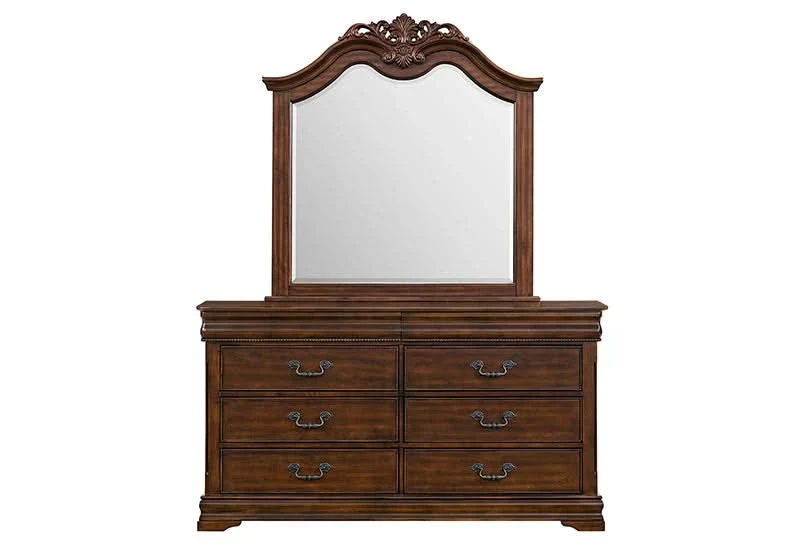 Northridge Cherry 6-Drawer Dresser with Traditional Molded Detailing - Image 3