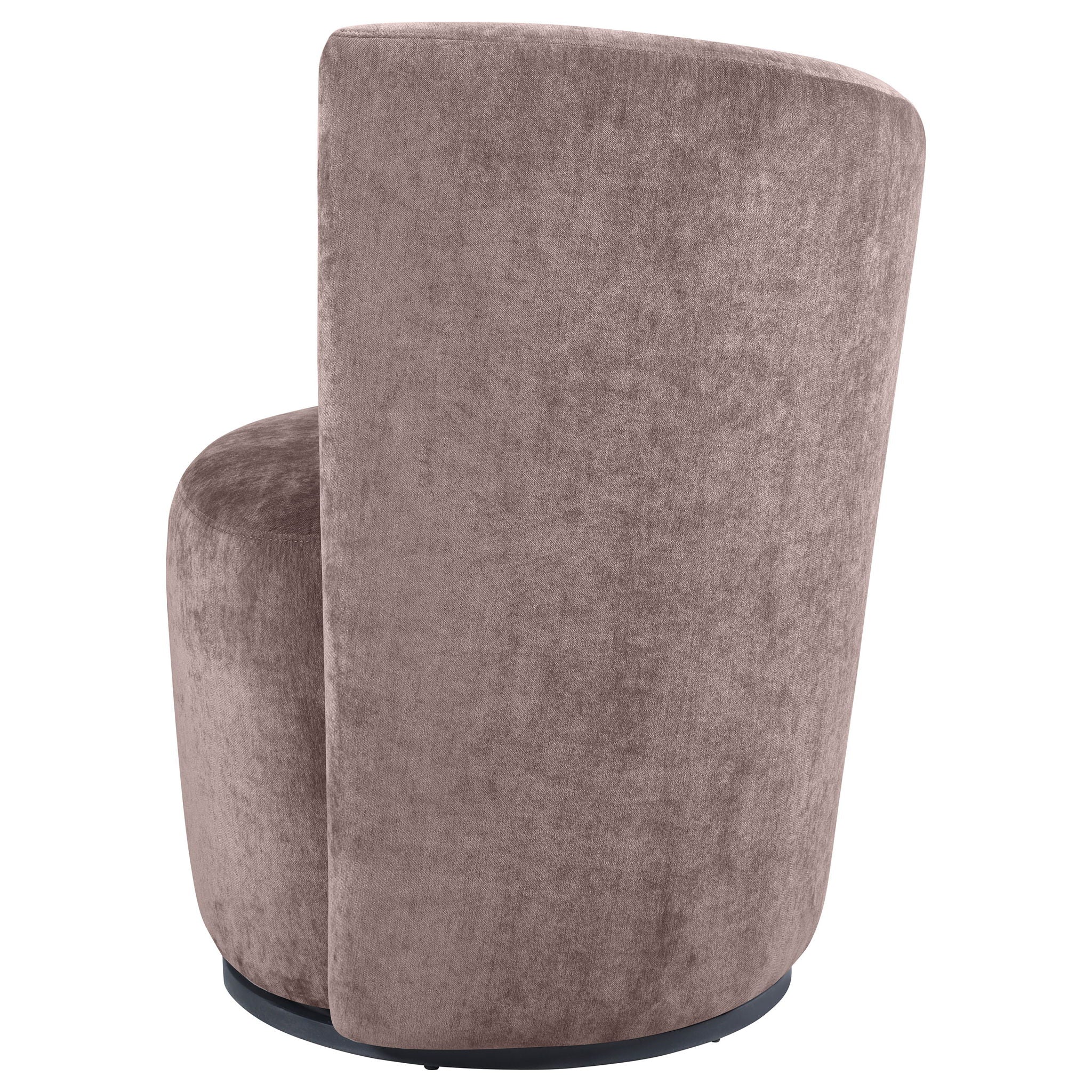 Nueva Upholstered Swivel Chair Curved Backrest Blush - Image 3