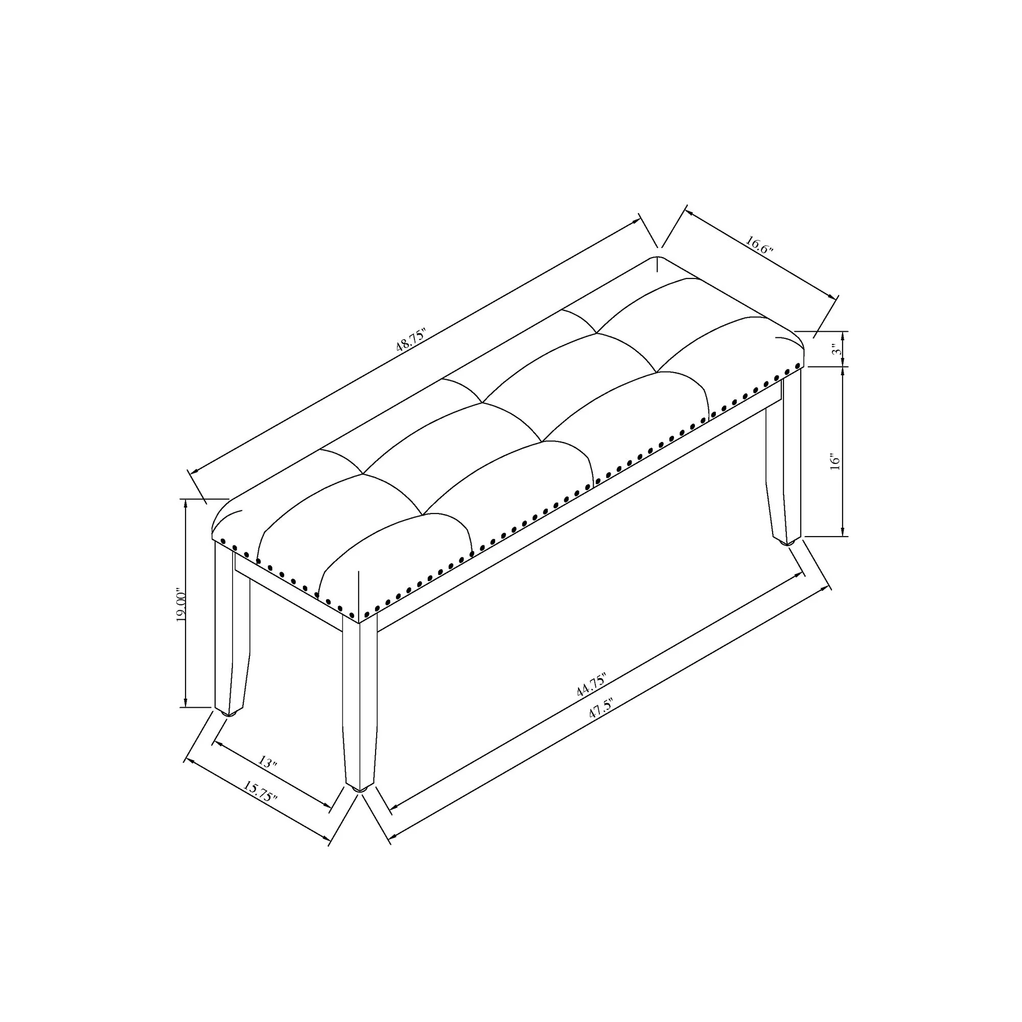 Oceanic - Dining Bench - Gray - Image 2