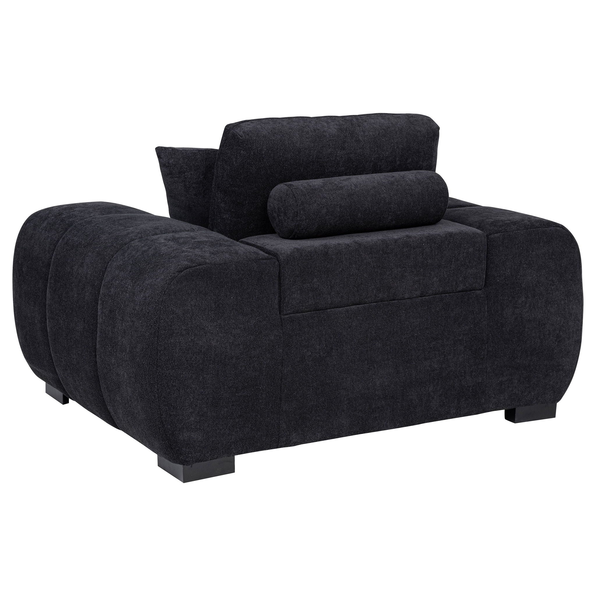 Octavia Upholstered Track Arm Accent Chair Black - Image 2