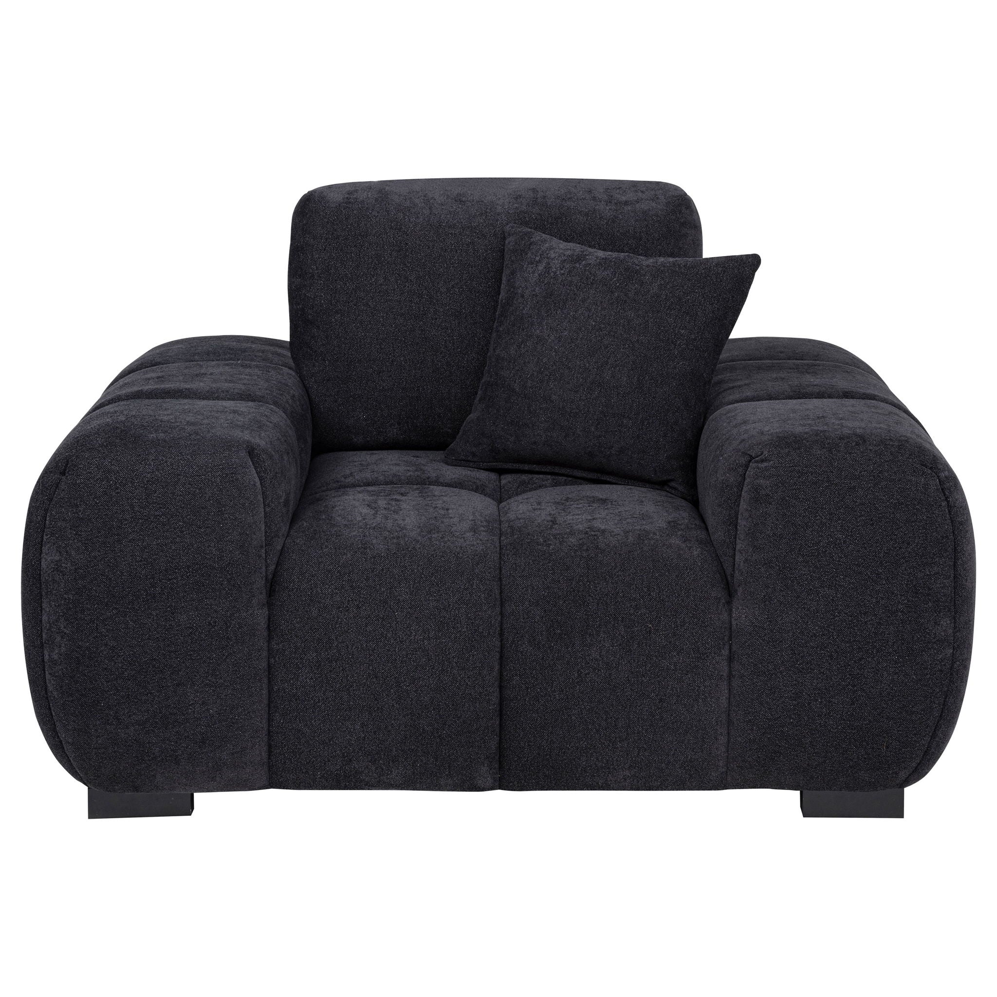 Octavia Upholstered Track Arm Accent Chair Black - Image 3