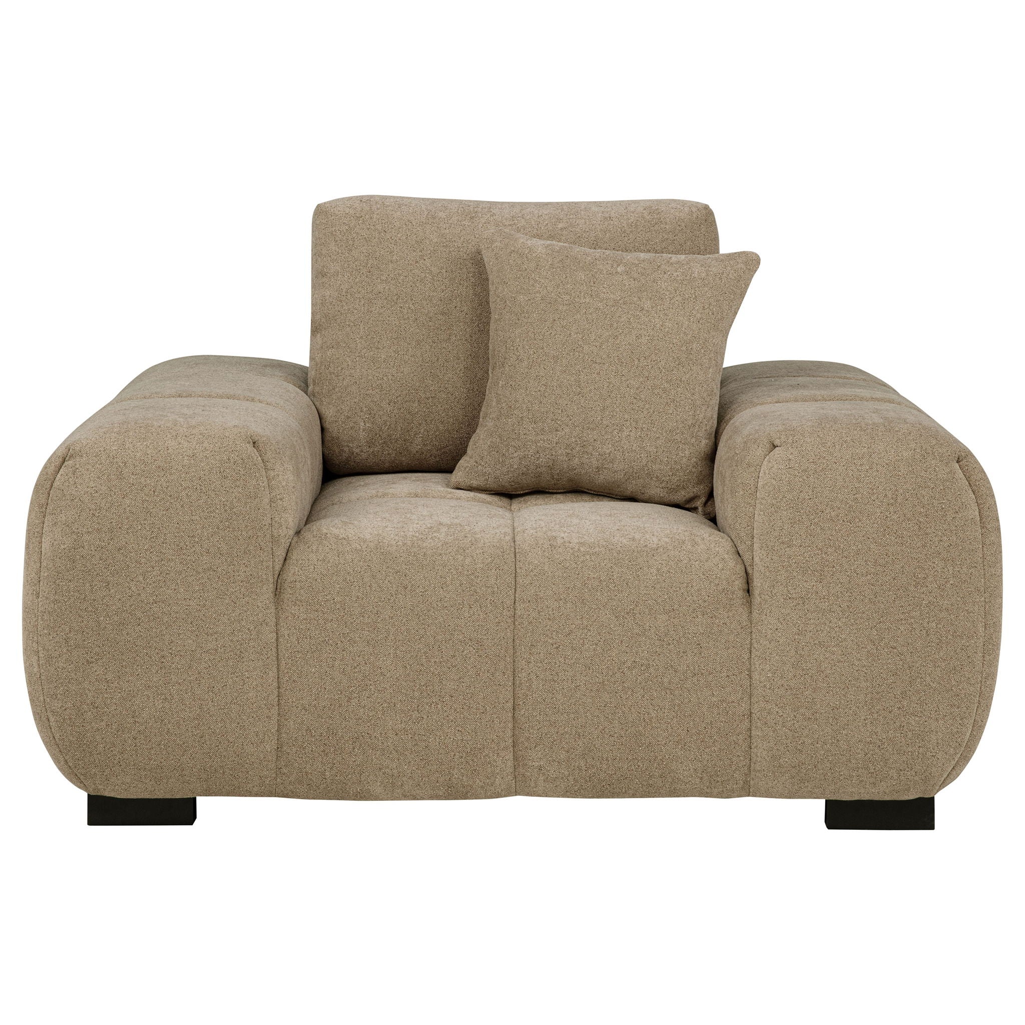 Octavia Upholstered Track Arm Accent Chair Camel - Image 3