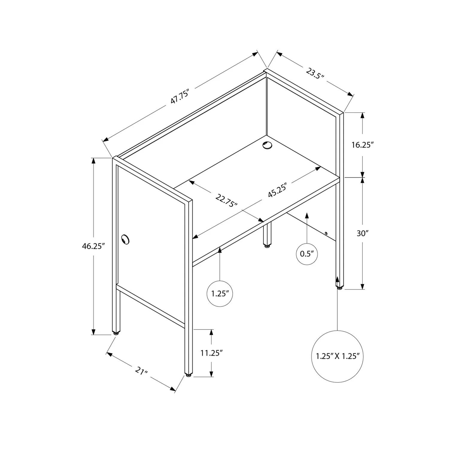 Office Cubicle, Desk, Commercial Grade, Contemporary & Modern - Image 3