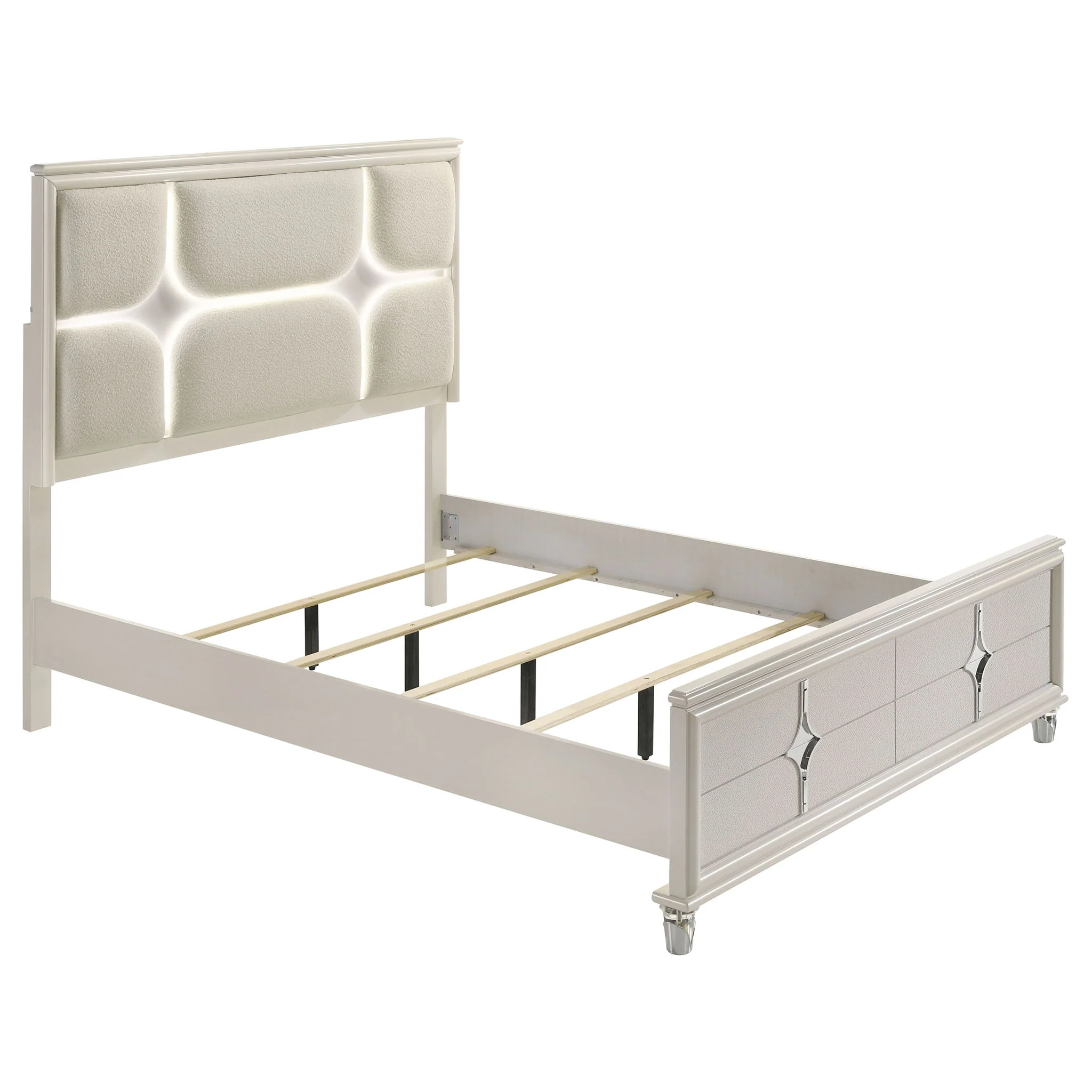 Olivia 4-piece Queen Bedroom Set Pearl White - Image 4
