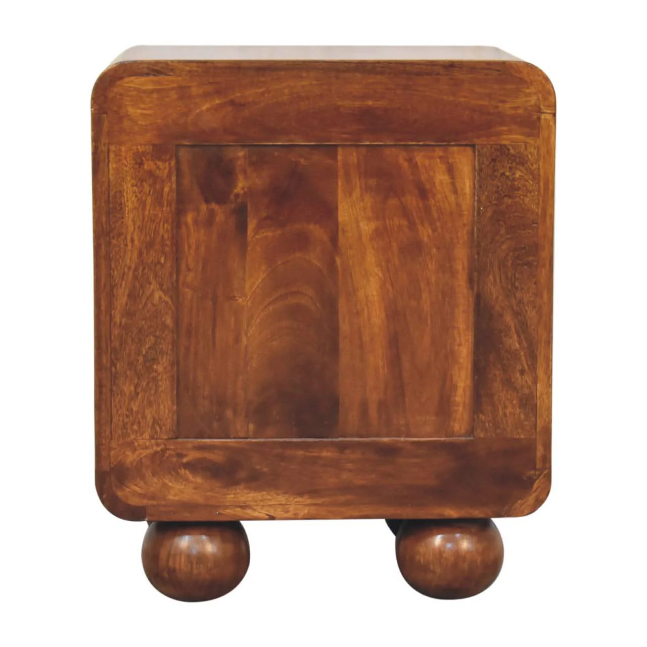 Open Woven Bedside Table, 1 Drawer - Chestnut - Image 4