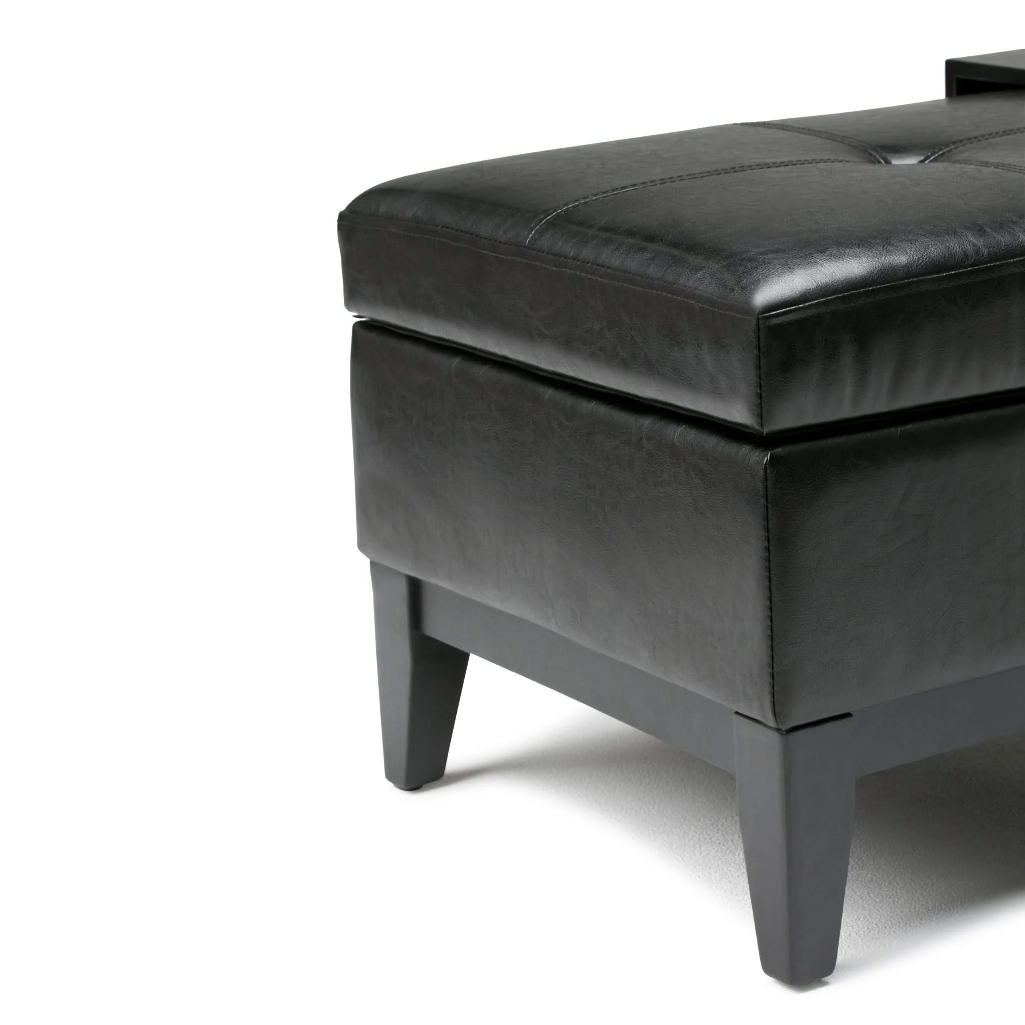 Oregon - Contemporary Storage Ottoman Bench With Tray - Image 13