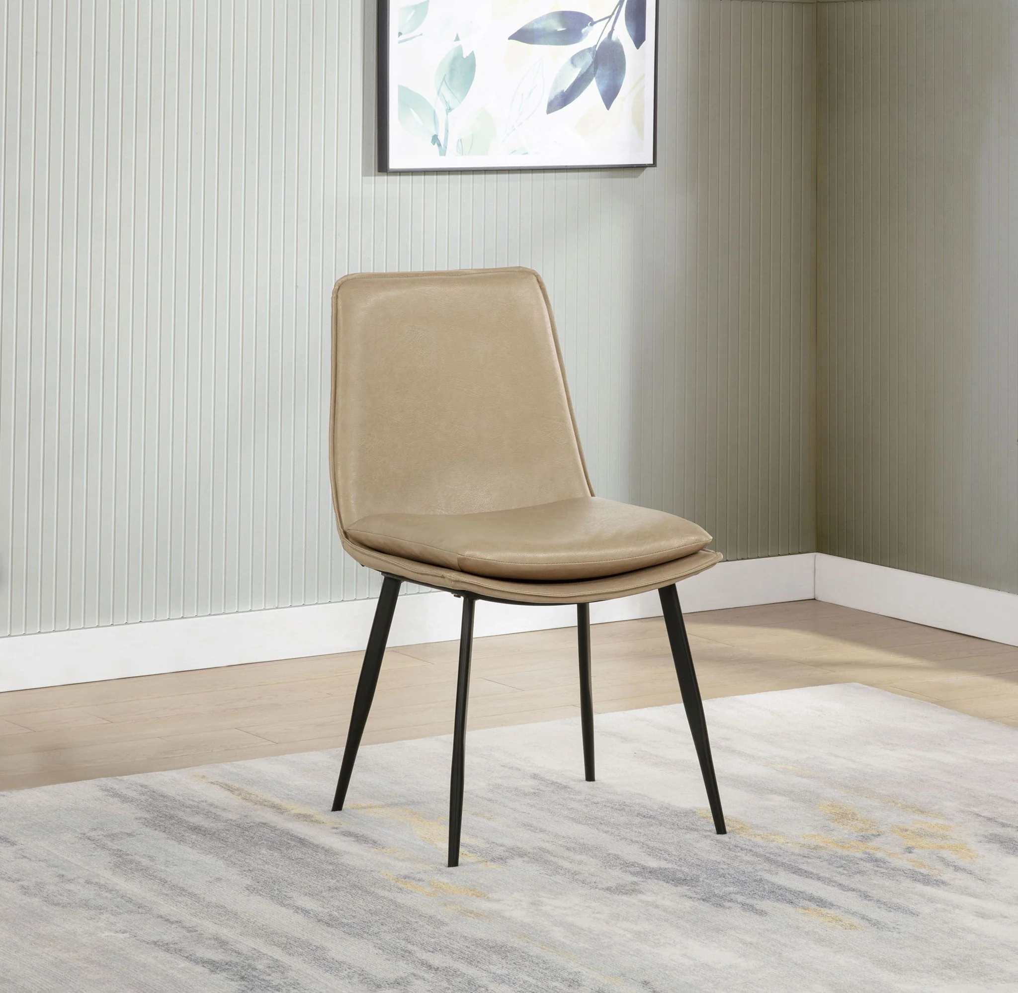 Ortega Upholstered Dining Side Chair Tan (Set of 2) - Image 3