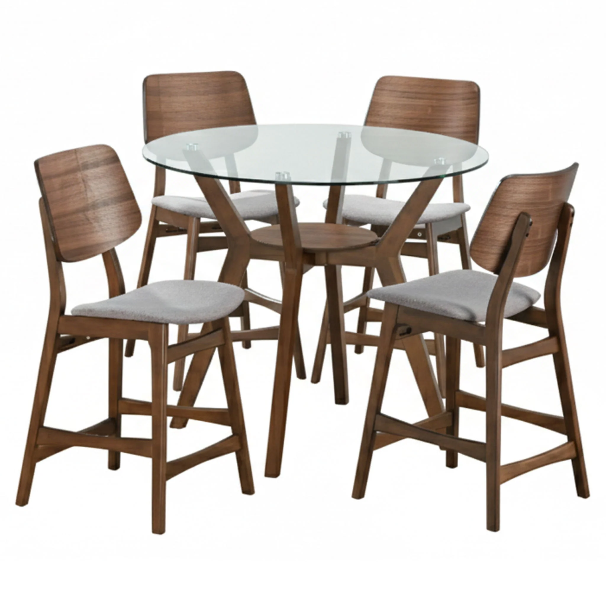 Oscar - Round Glass Counter Table Set - Image 2