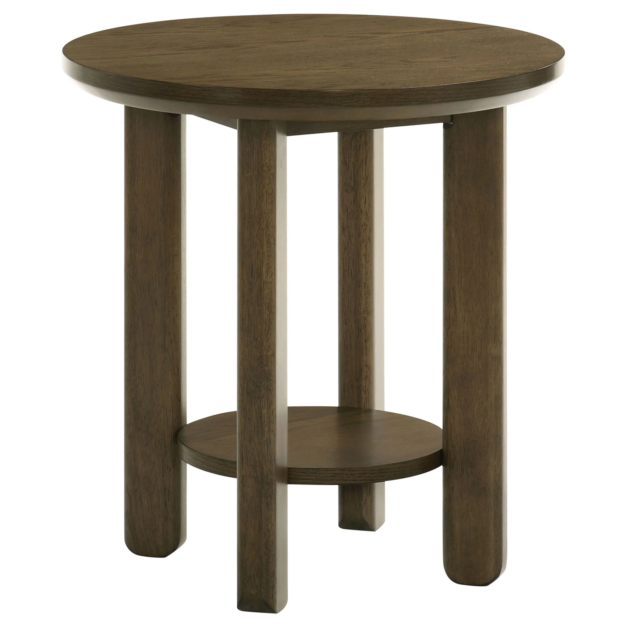 Ottowa 2-piece Round Wood Coffee Table Set Brown - Image 4