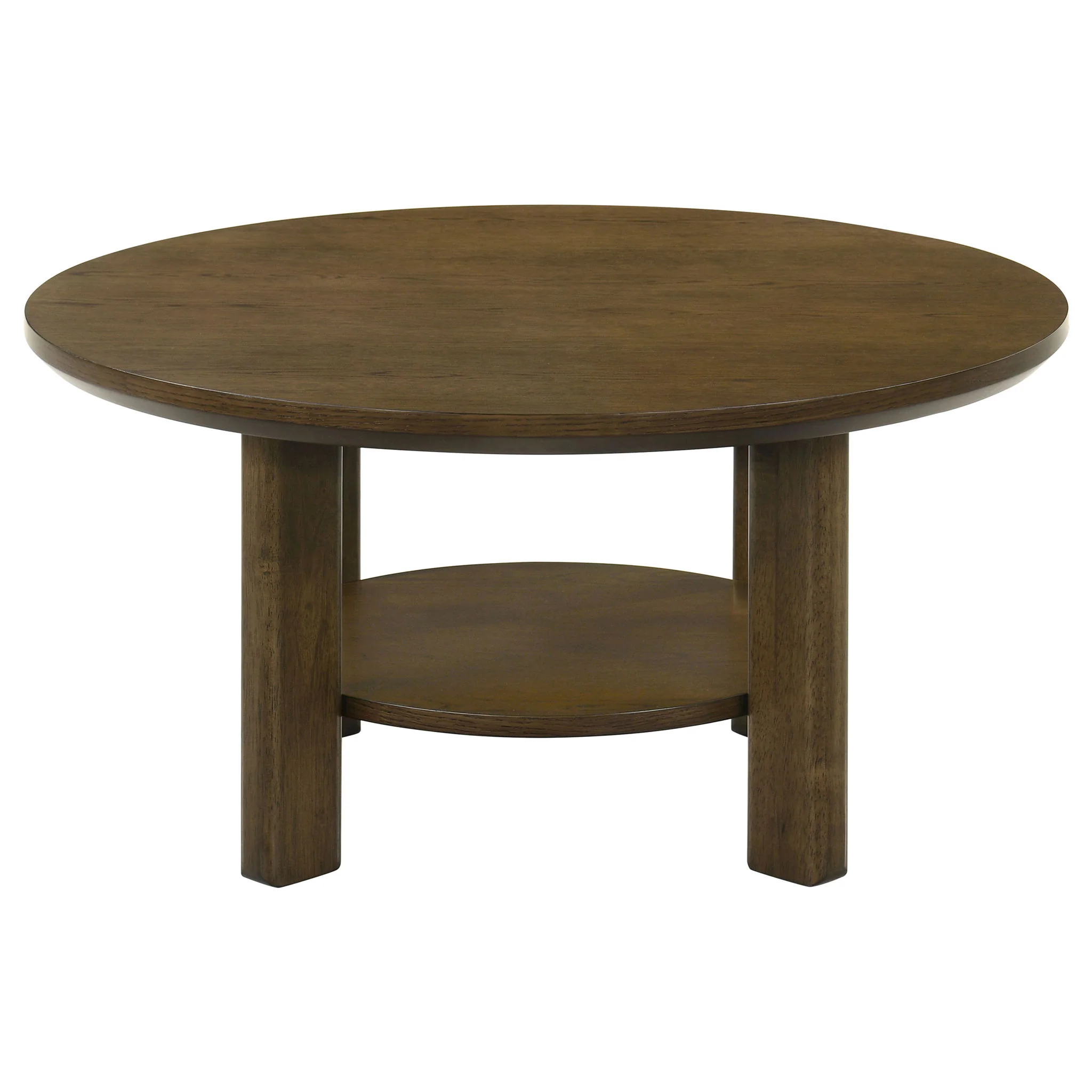 Ottowa 35-inch Round Wood Cocktail Coffee Table Brown - Image 3