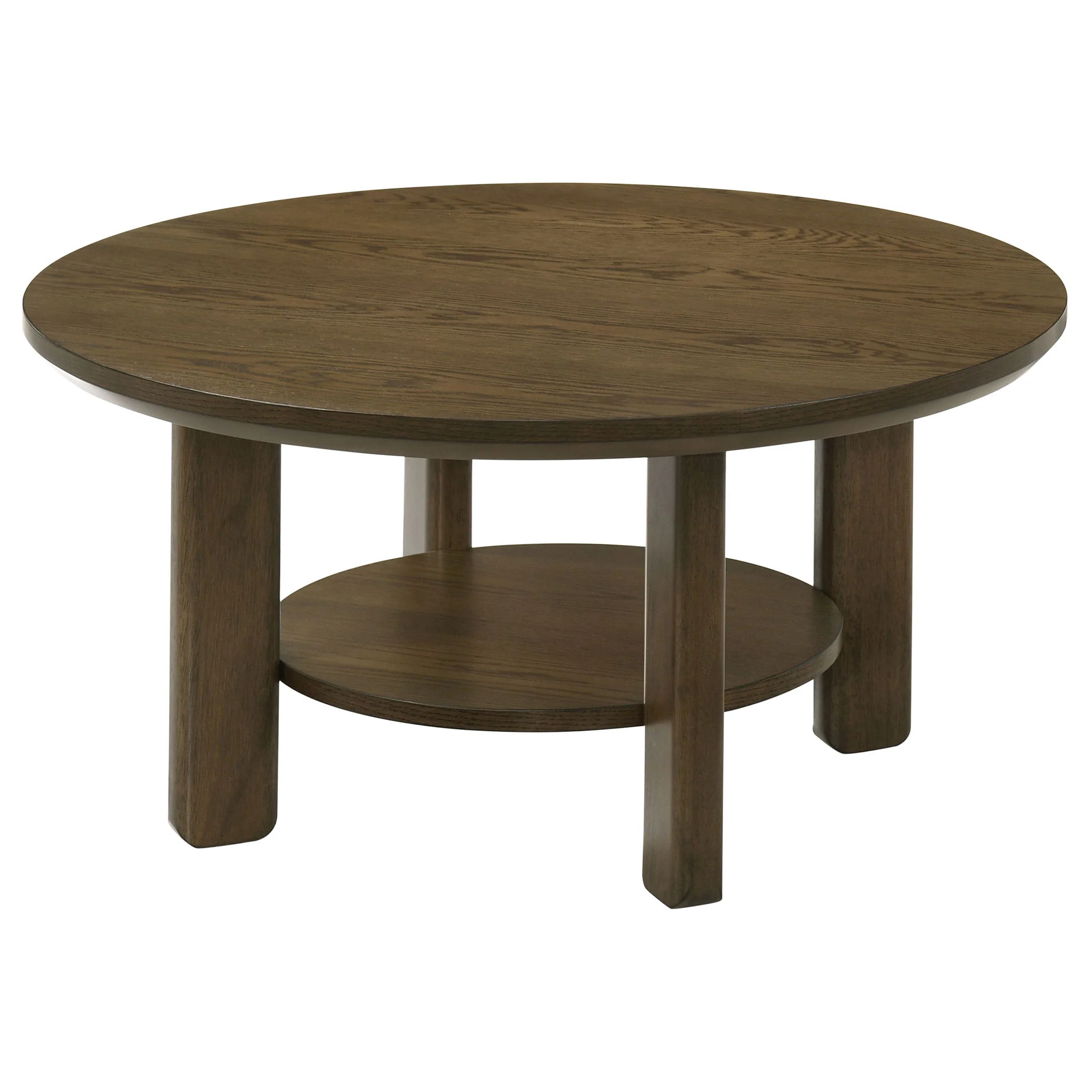 Ottowa 35-inch Round Wood Cocktail Coffee Table Brown - Image 4