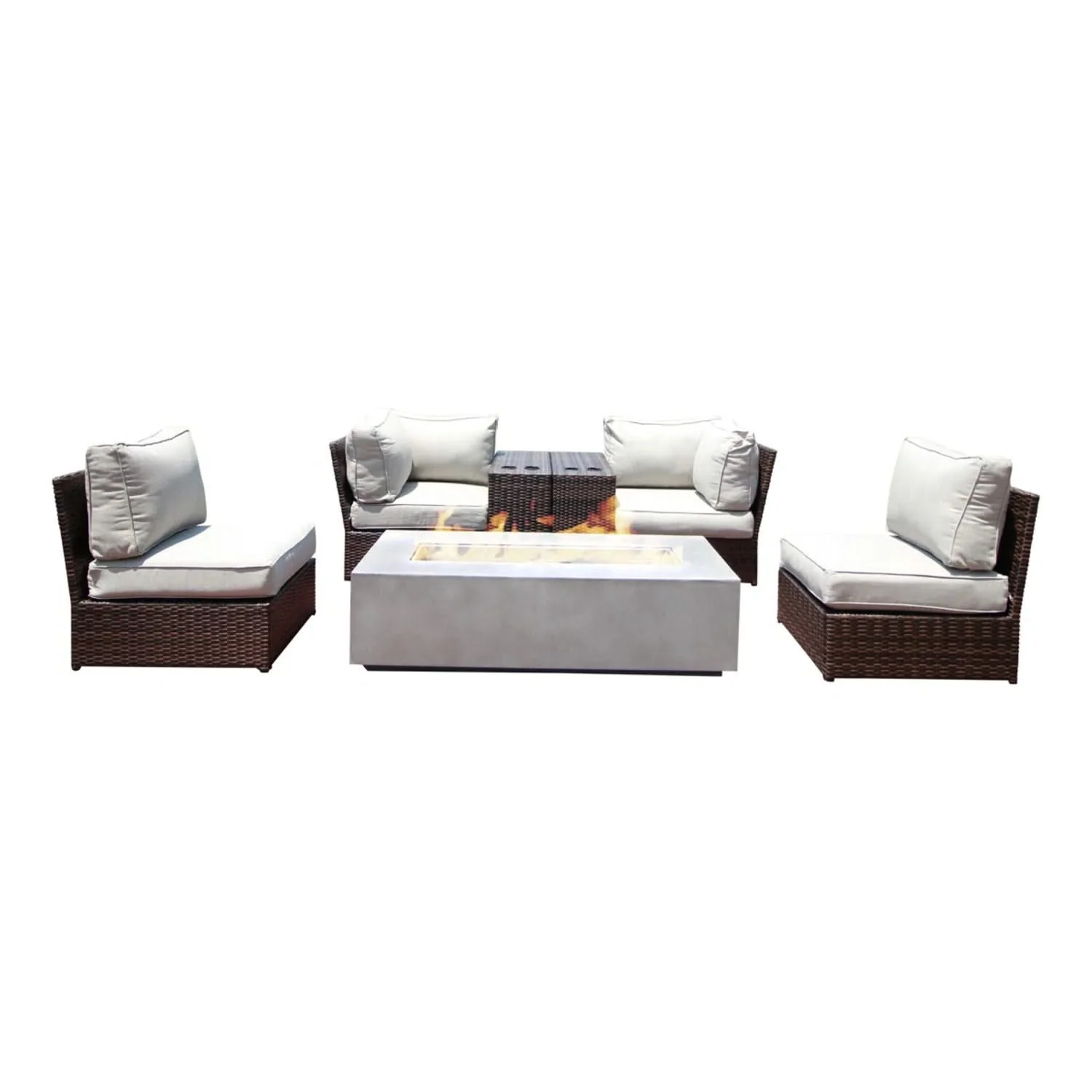Outdoor Elegance Conversation Set With Fire Pit - Image 3