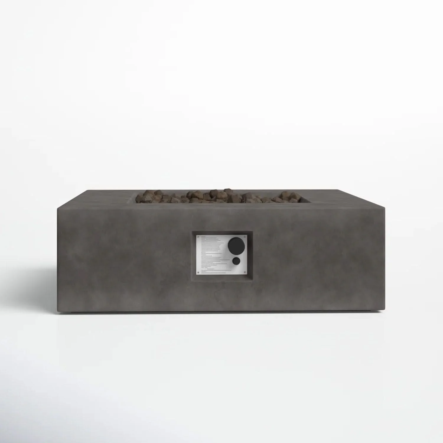 Outdoor Handcrafted Fire Pit Table - Charcoal