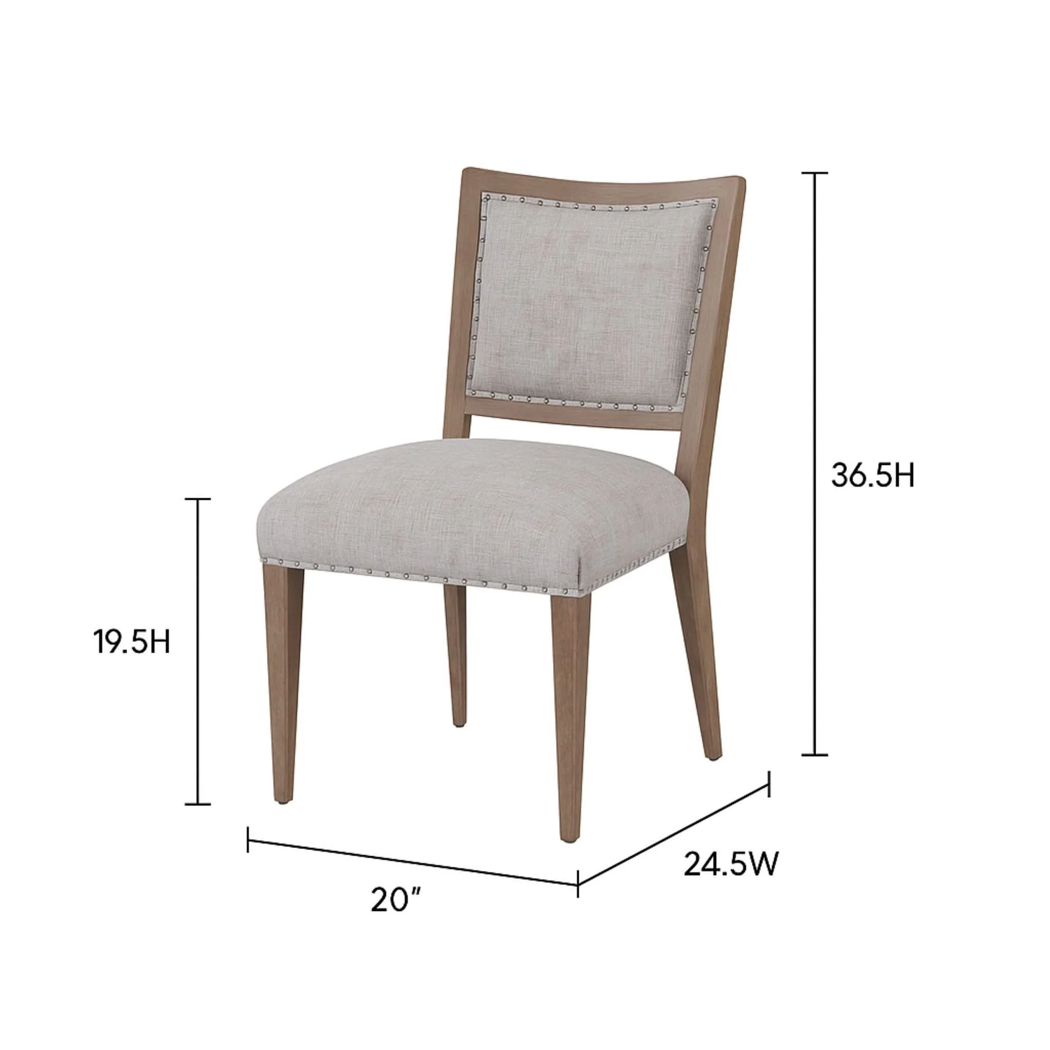 Oversized Side Dining Chair (Set of 2) - Sand - Image 3