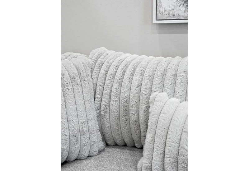 Owen Mondo Silver Modern 3PC Sectional with Accent Pillows - Image 7