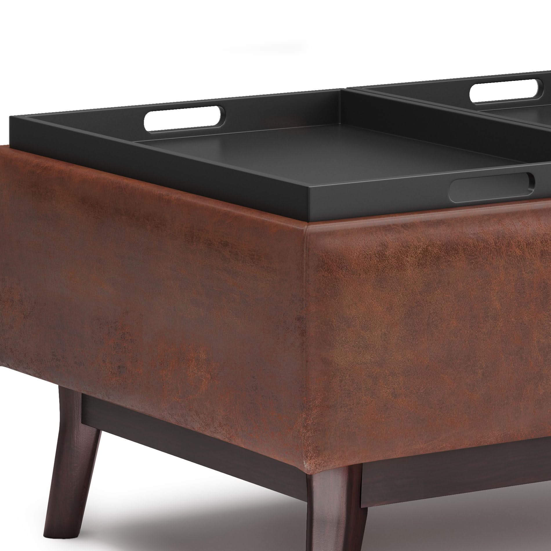 Owen - Tray Top Small Coffee Table Upholstered Storage Ottoman - Image 16