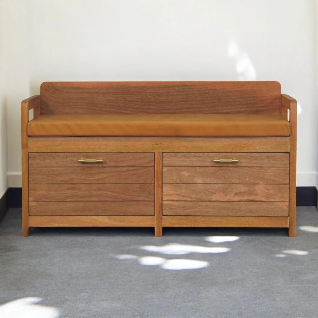 Oxford - 2 Drawer Storage Bench - Beige - Image 3