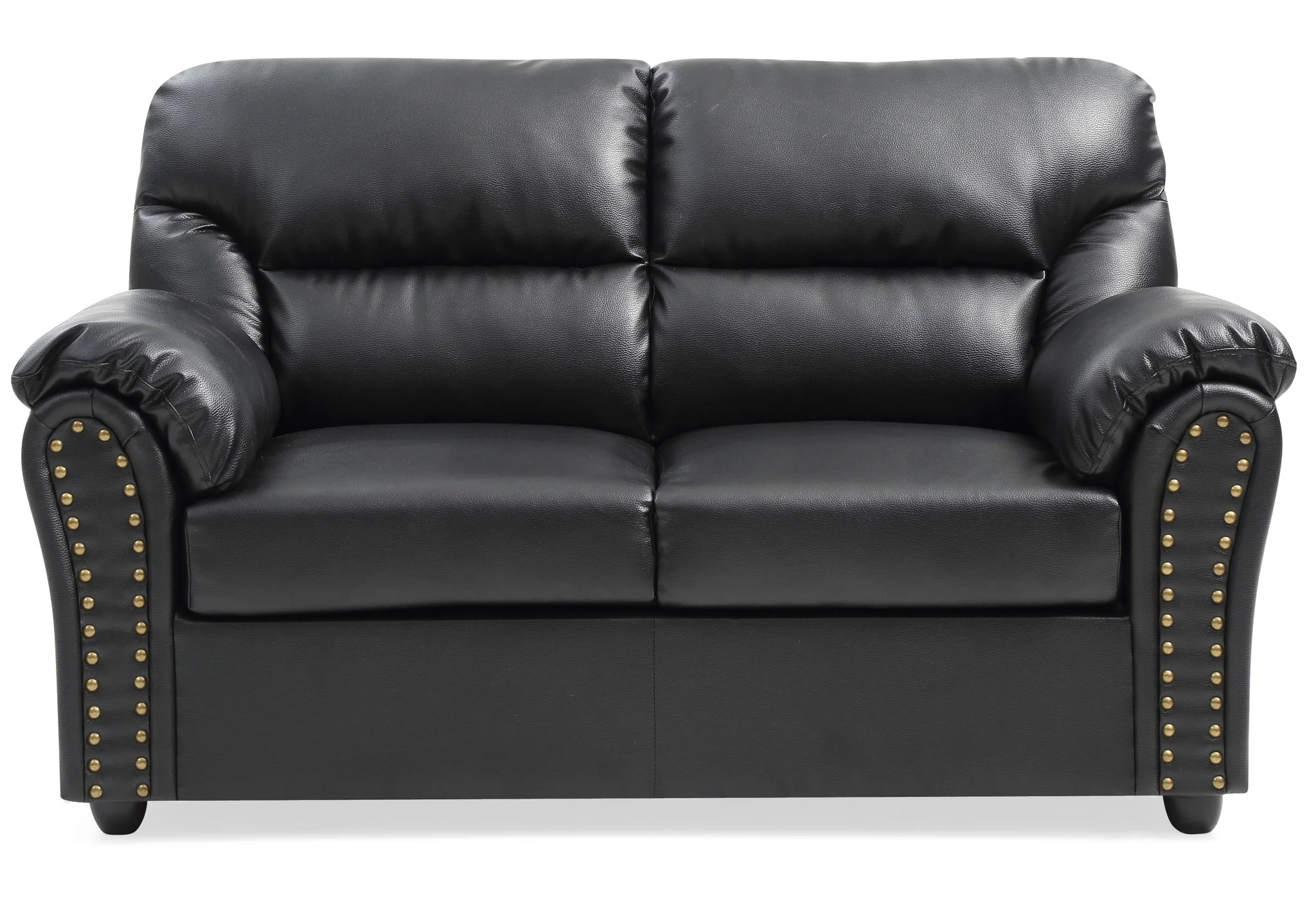 Padded Love Seat For Modern Living - Black - Image 2