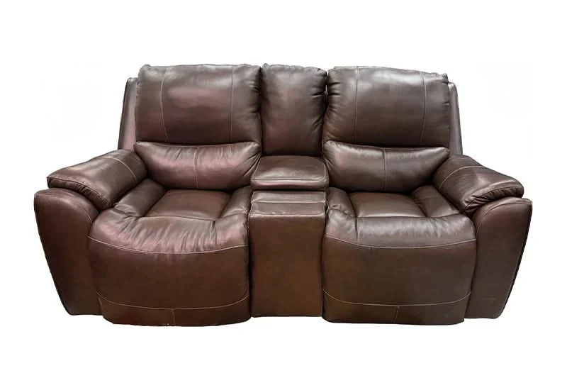 Palermo Brown Leather Triple Power Reclining Sofa & Loveseat Set - Image 4