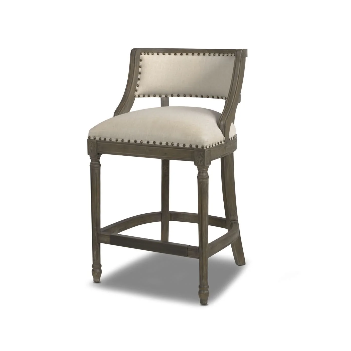 Paris - Farmhouse Counter Height Bar Stool With Backrest - Image 3