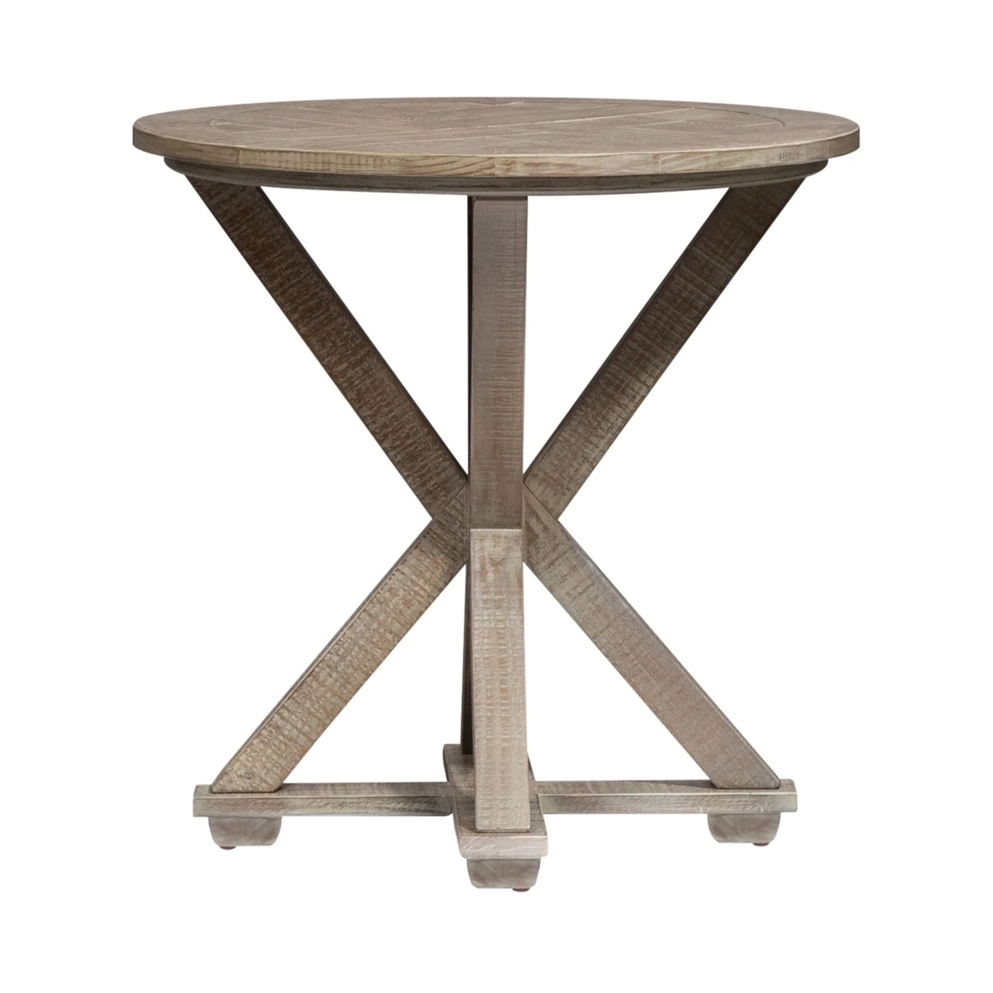 Parkland Falls - Round End Table - Weathered Taupe - Image 2
