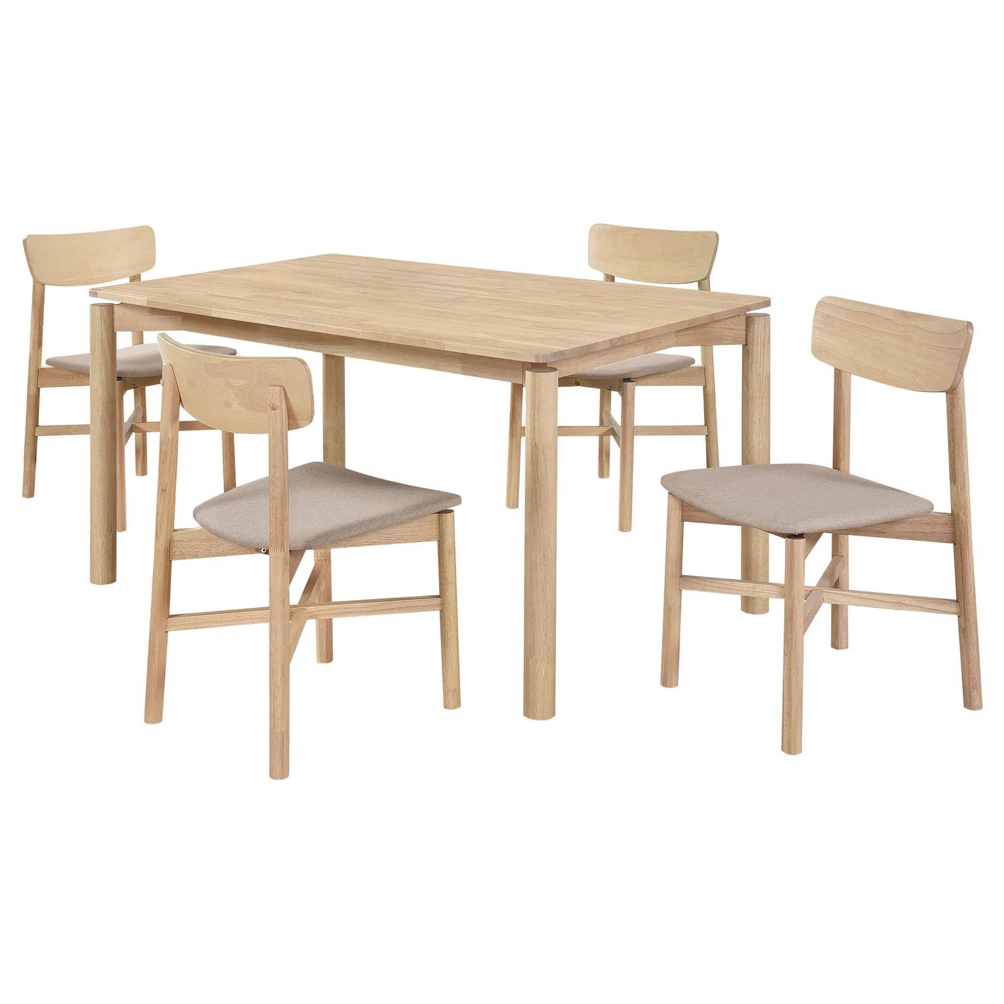 Parkridge 5-piece 59-inch Wood Dining Set White Washed - Image 4