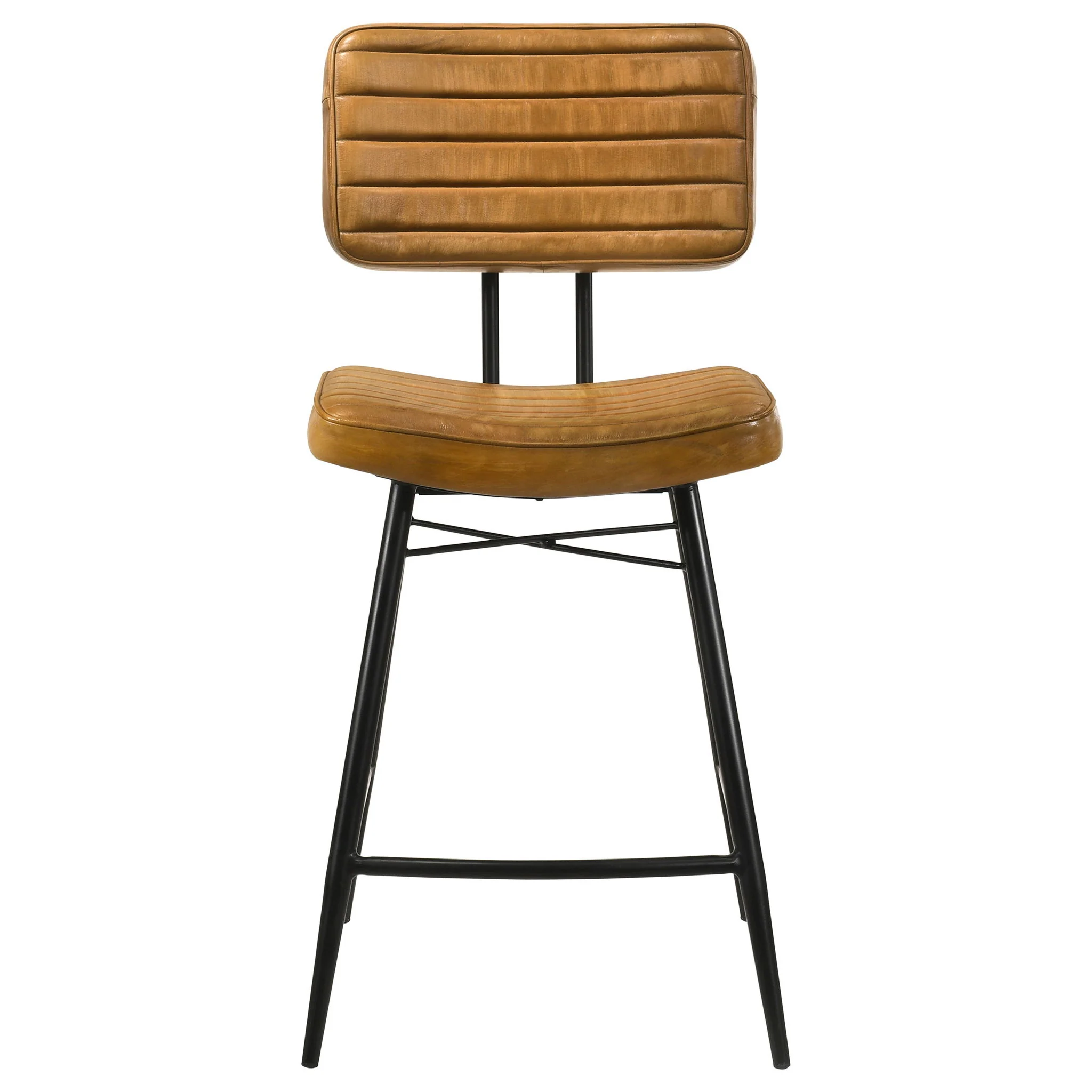 Partridge Leather Counter Chair Antique Camel (Set of 2) - Image 3