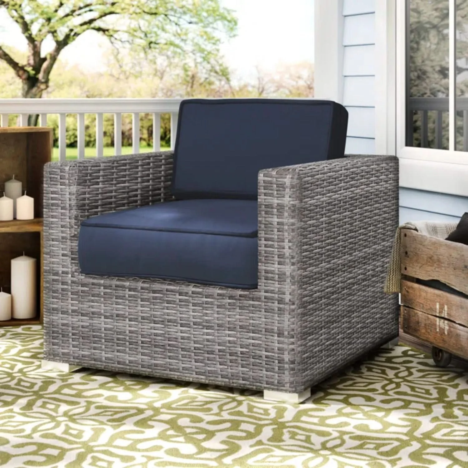 Patio Chair With Cushions Stylish Design - Image 13