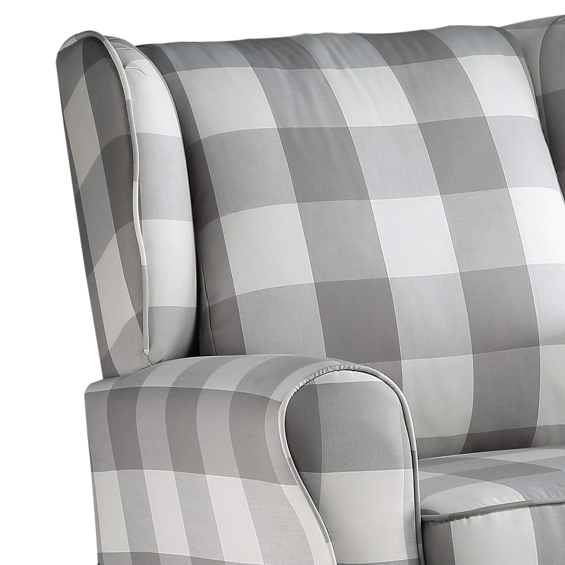 Patli - Glider Chair With Swivel - Gray / White - Image 2
