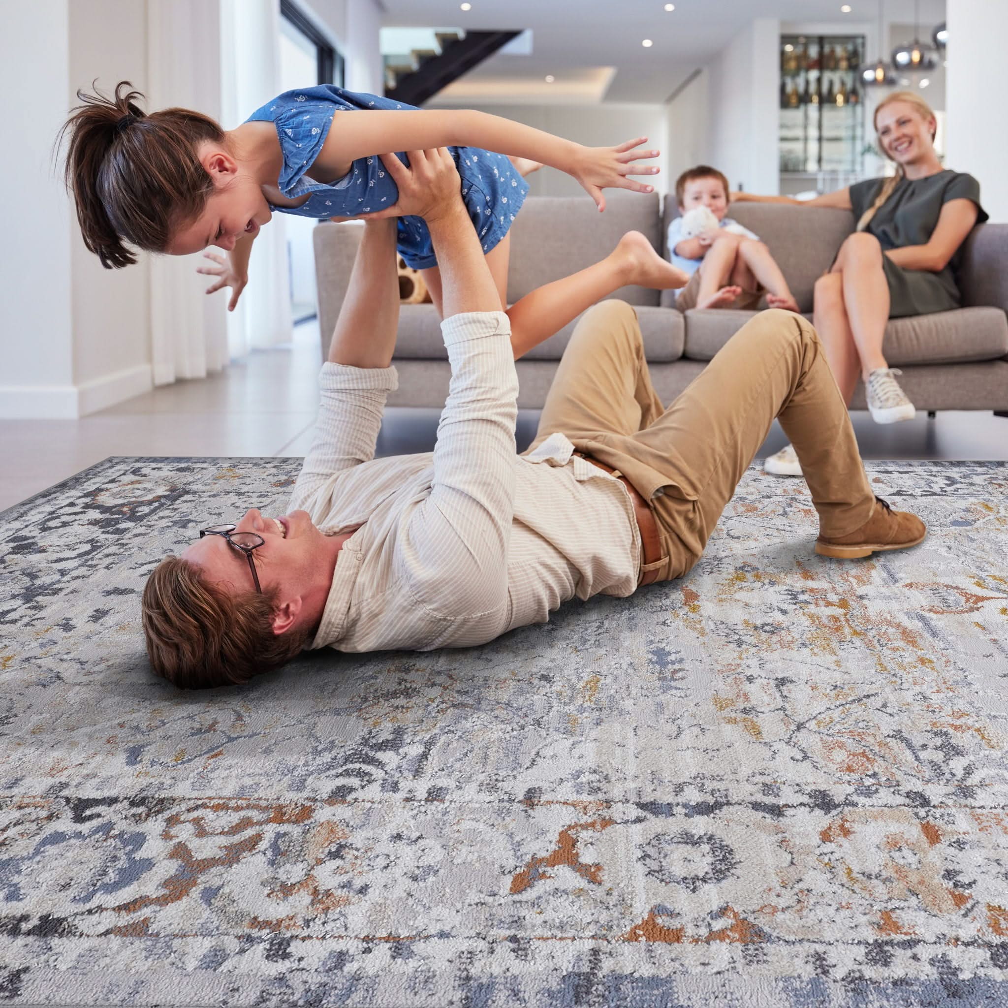 Payas - 2' X 8' Traditional Runner Rug - Ivory / Gray - Image 4
