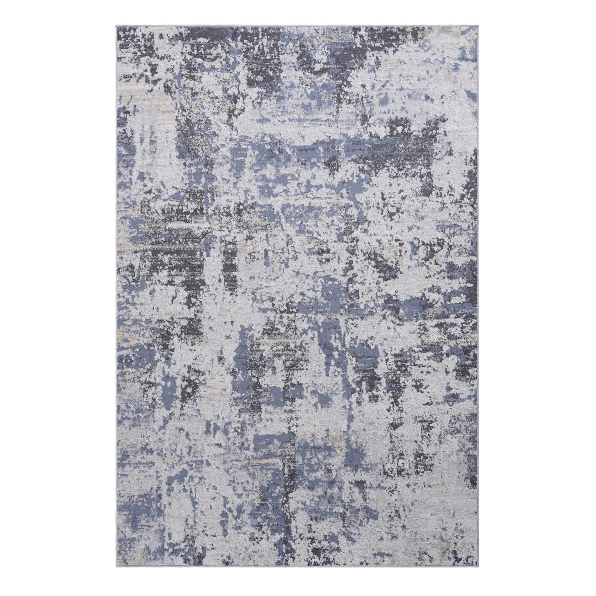 Payas - 6' X 9' Abstract Area Rug - Gray / Denim - Image 3