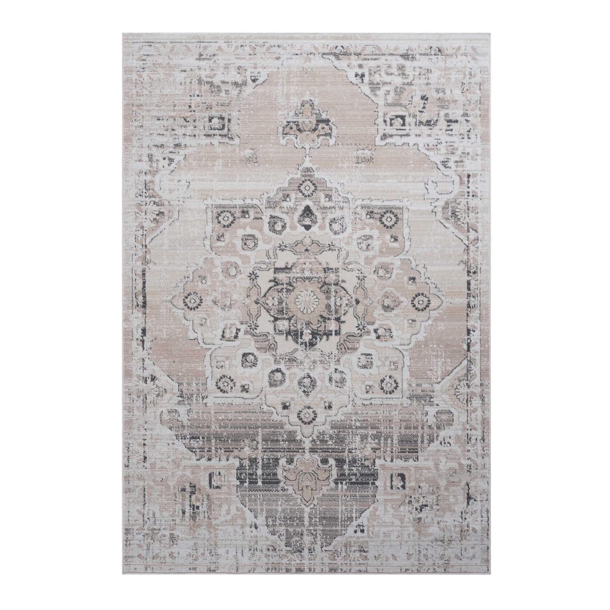 Payas - 8' X 10' Medallion Area Rug - Cream / Beige - Image 3