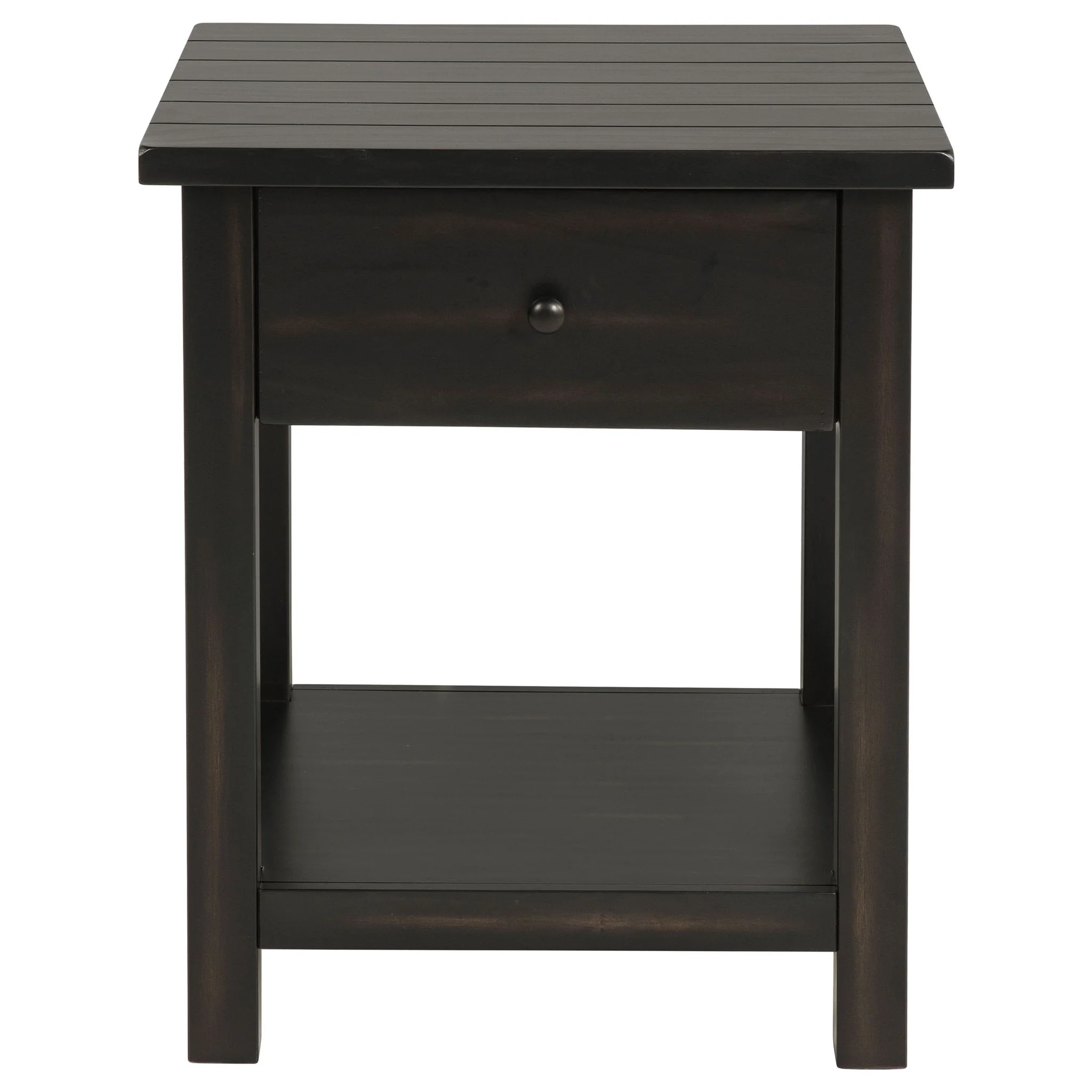 Payne 1-drawer Wood End Table with Shelf Distressed Java - Image 4
