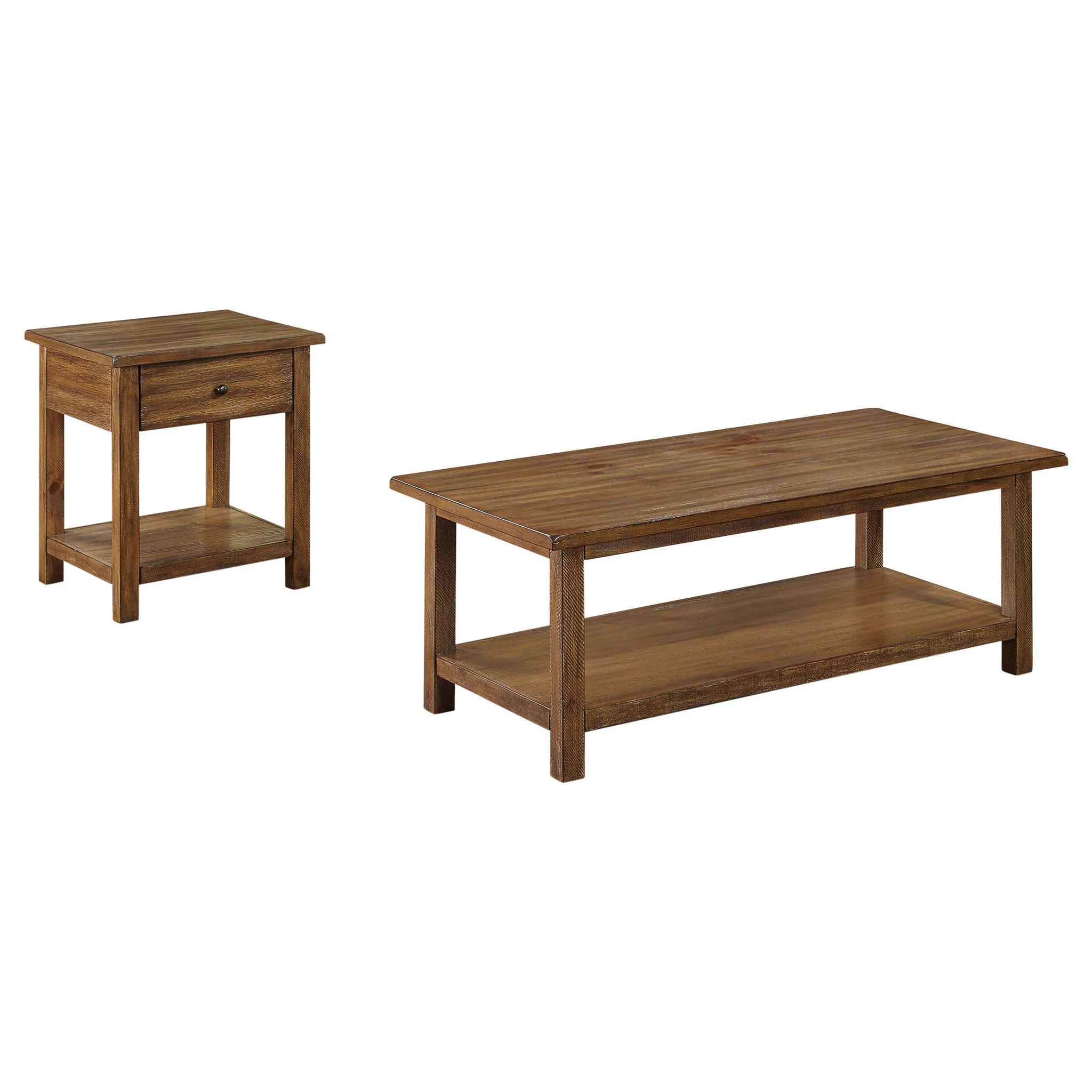 Payne 2-piece Coffee and 1-drawer End Table Set Brown - Image 4