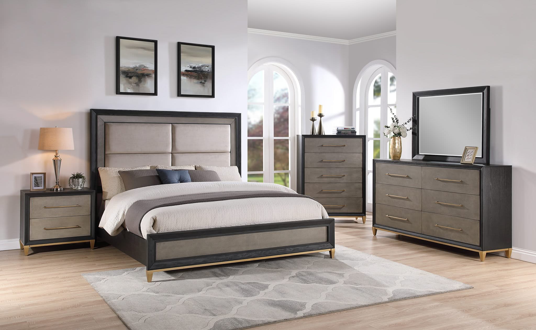 Payson - Queen Bed - Black / Gray - Image 3