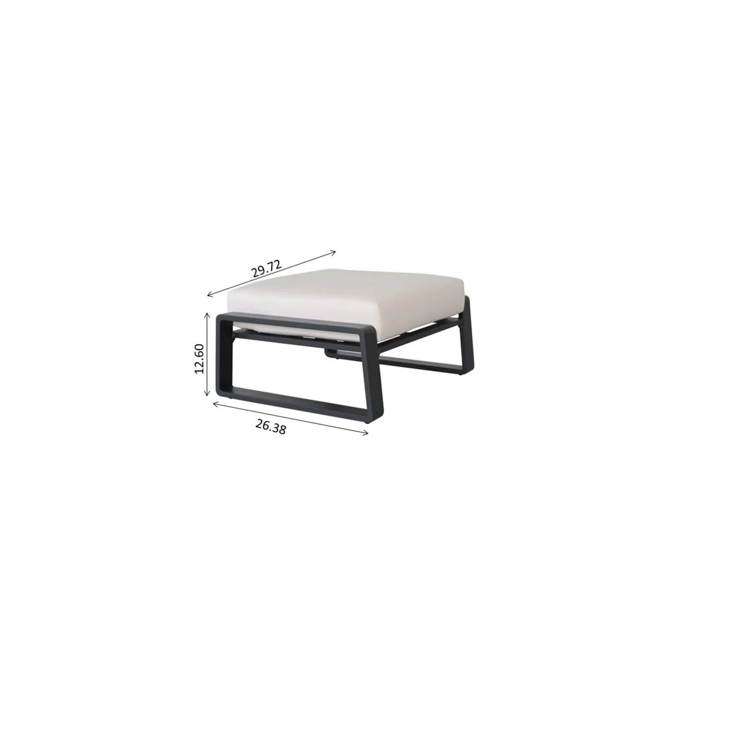 Pedal, Seat Cushion Tino Tino Ottomans (Set of 2) - Light Brown - Image 2