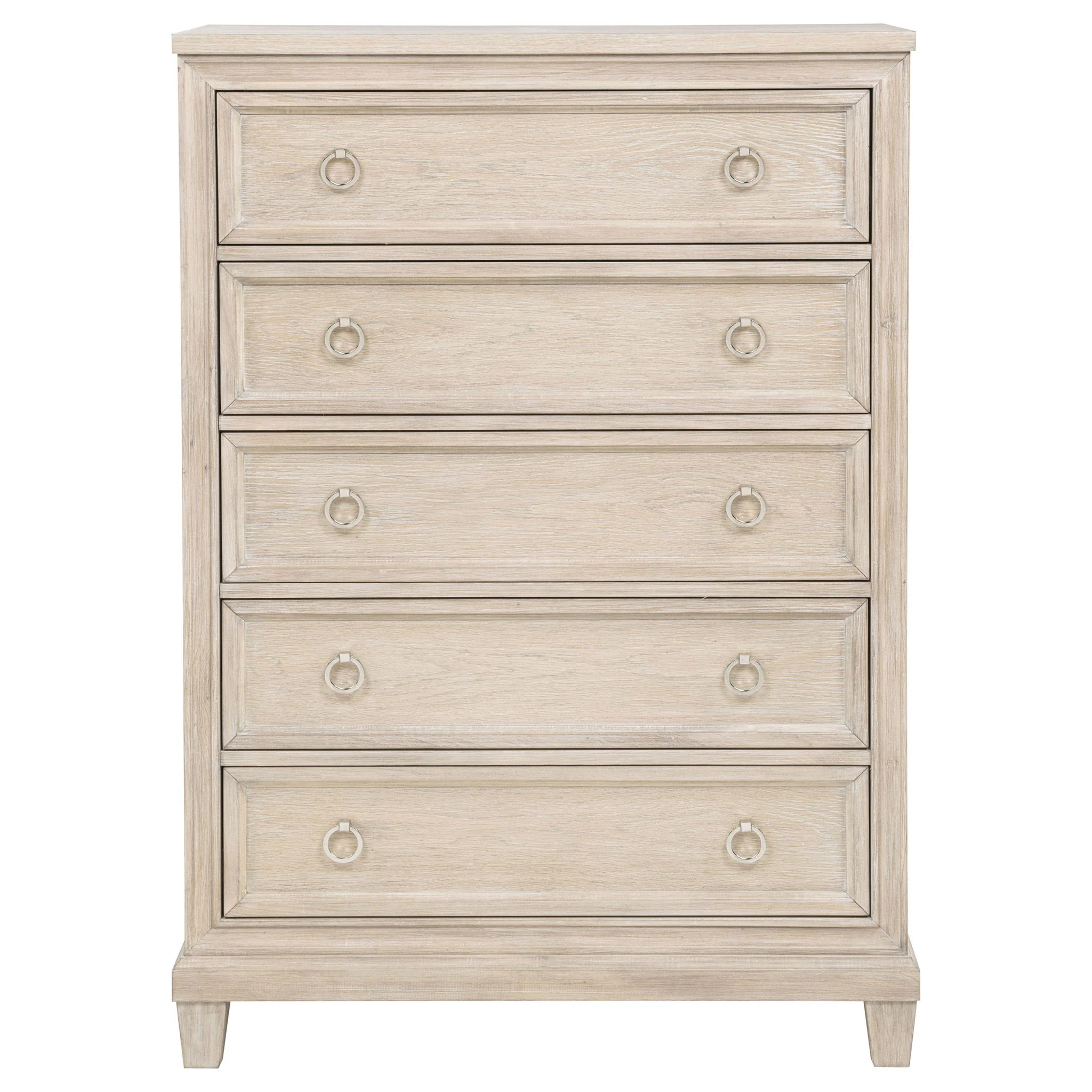 Pembroke 5-drawer Chest of Drawers Washed Oak - Image 4