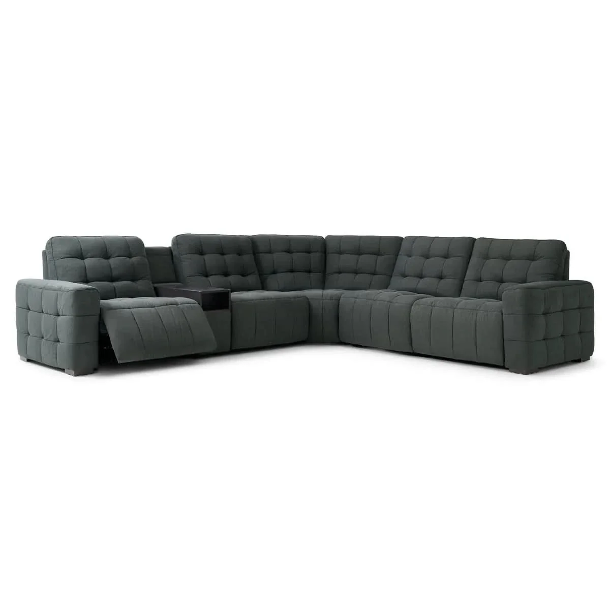 Peyton Pepper Charcoal 6-Piece Power Reclining Sectional with Storage Console & USB Charging - Image 3