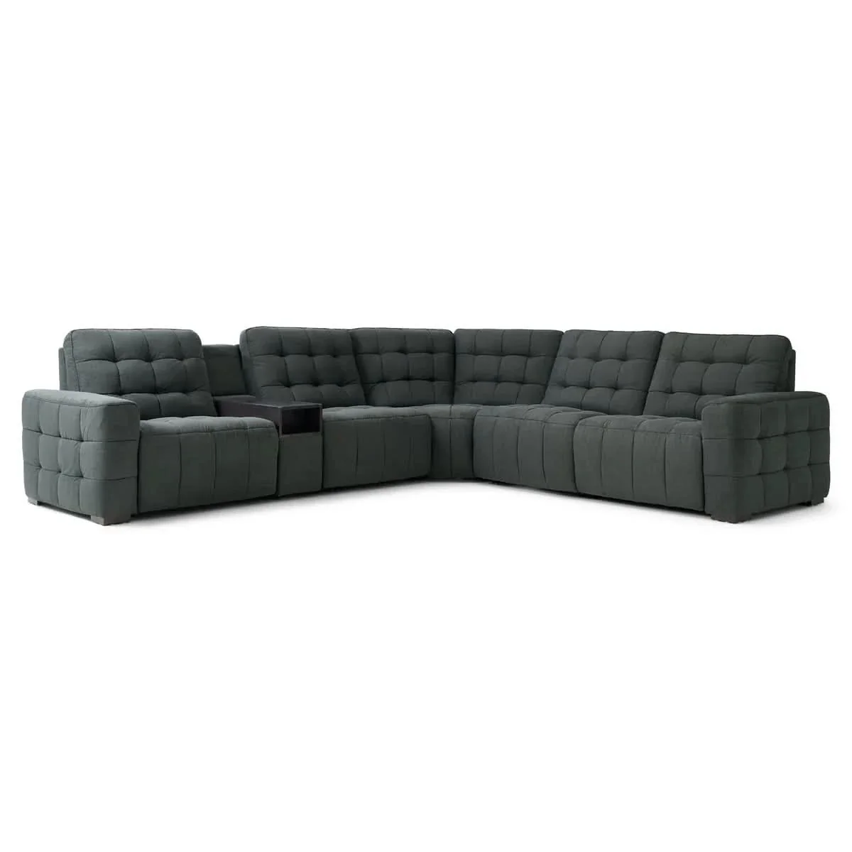 Peyton Pepper Charcoal 6-Piece Power Reclining Sectional with Storage Console & USB Charging - Image 4