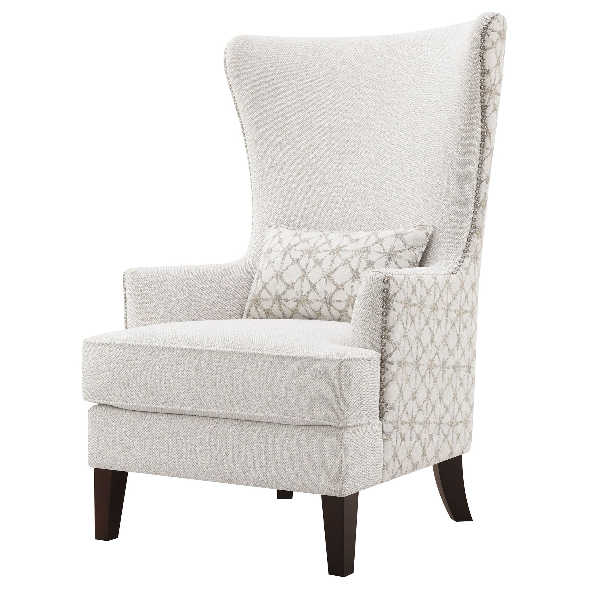 Pippin Upholstered High Wingback Accent Chair Latte - Image 2
