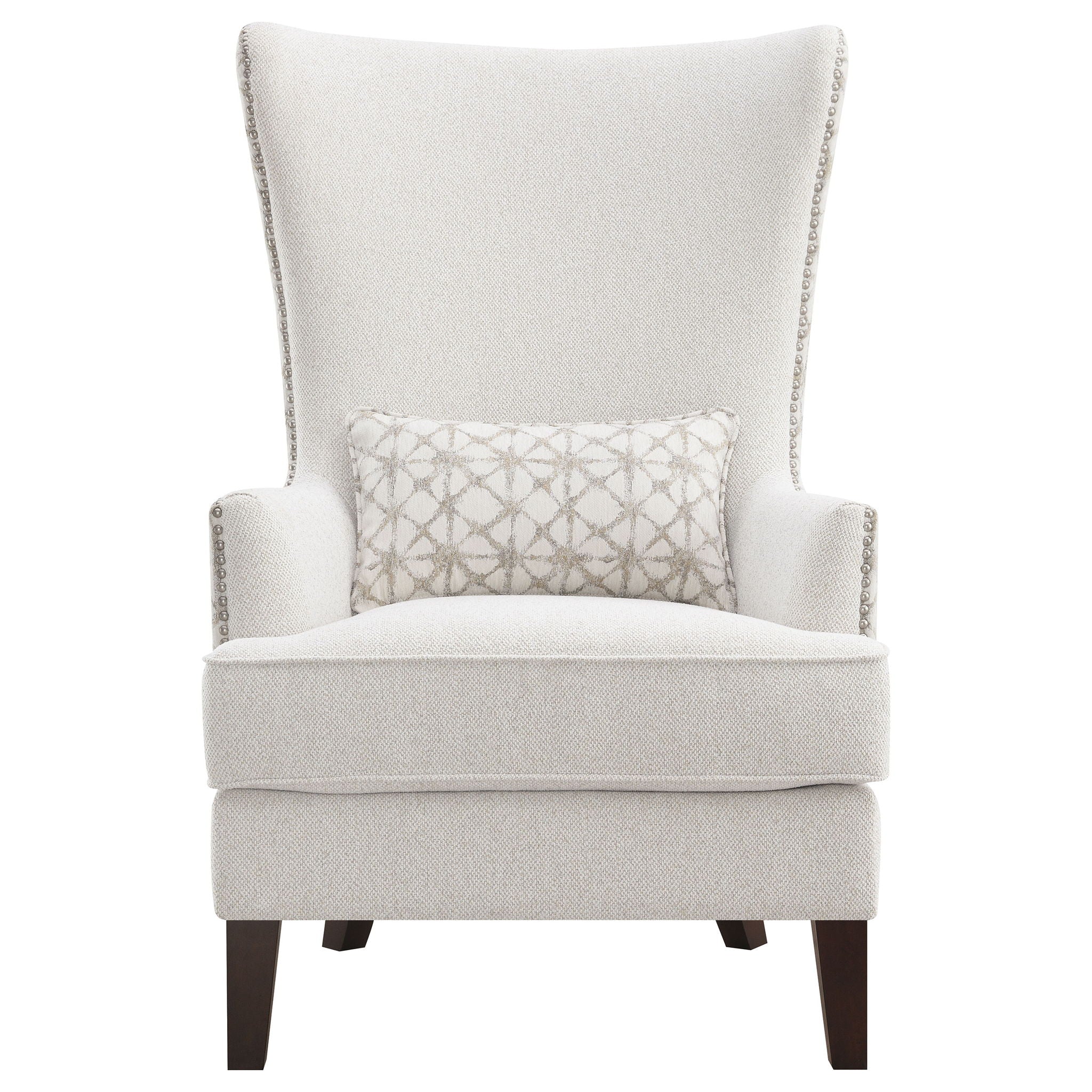 Pippin Upholstered High Wingback Accent Chair Latte - Image 4