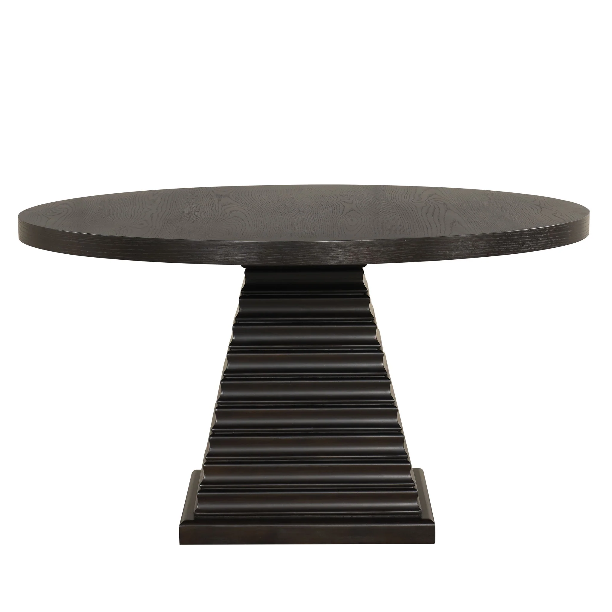 Plateau - 54" Round Dining Table - Top & Base - Dark Brown - Image 2