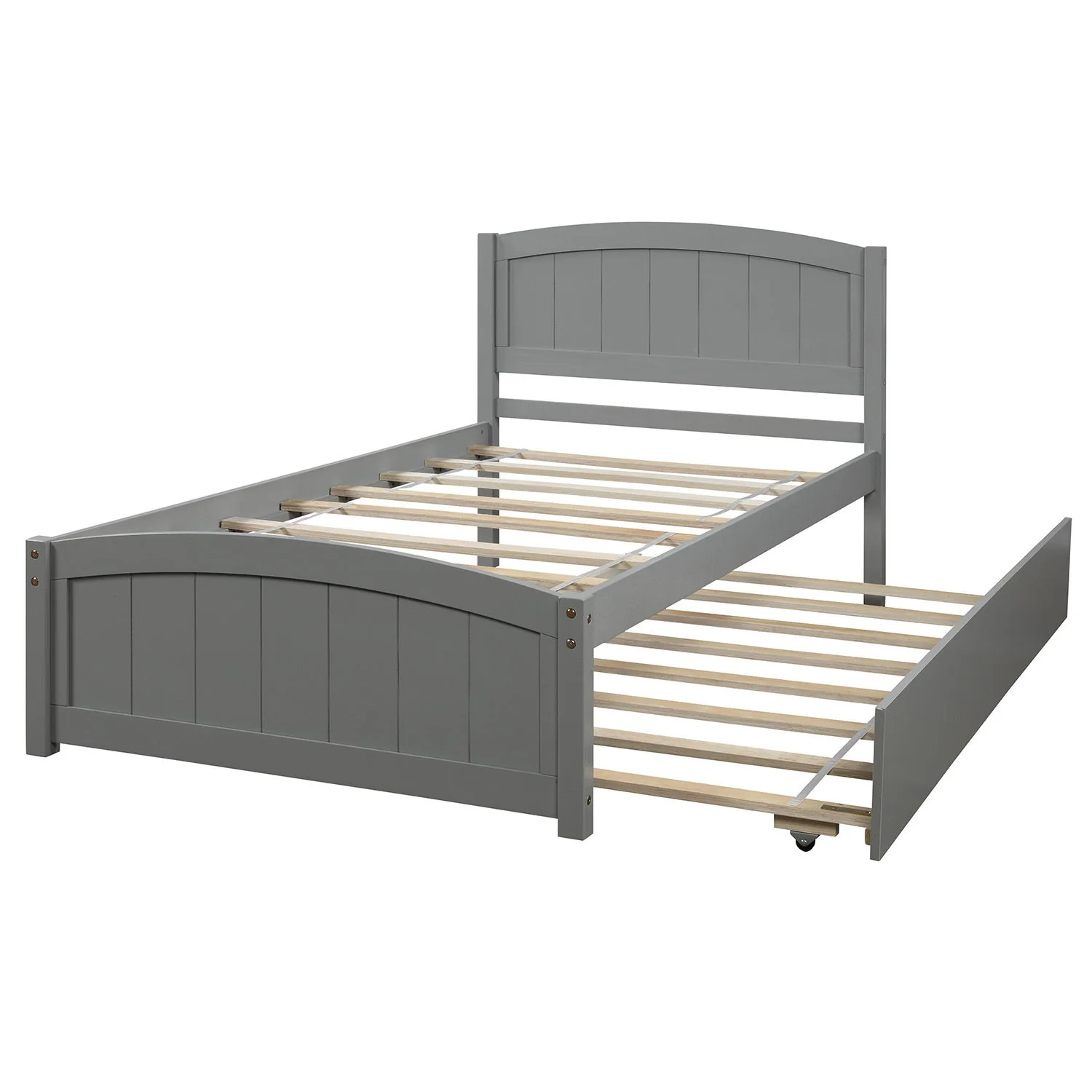 Platform Bed & Headboard, Footboard And Wood Slat Support - Image 2