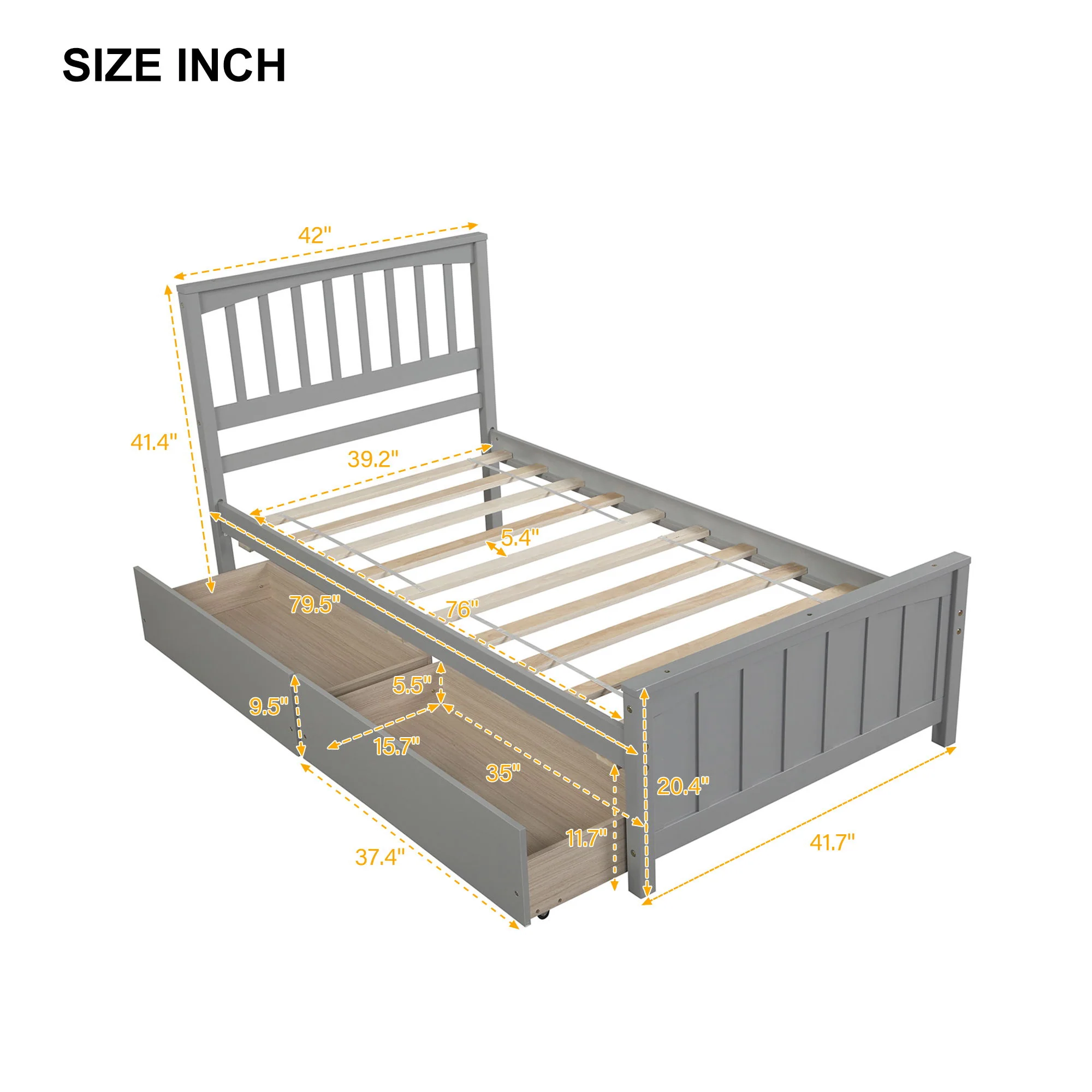 Platform Bed With Two Drawers - Image 5