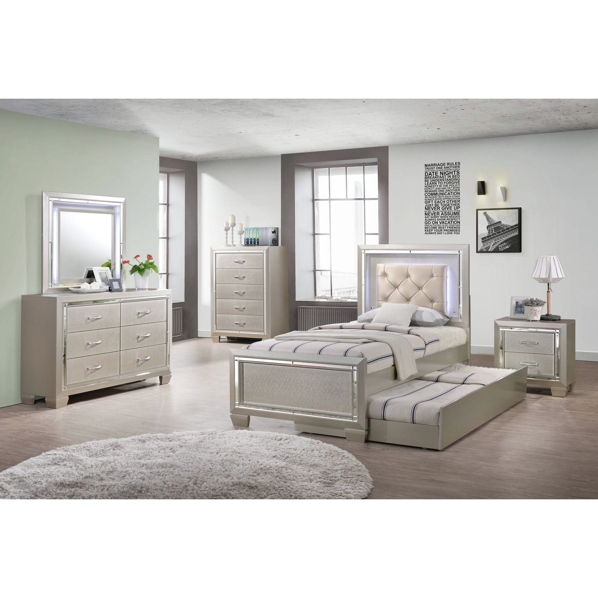 Platinum - Youth Nightstand - Сhampagne - Image 4