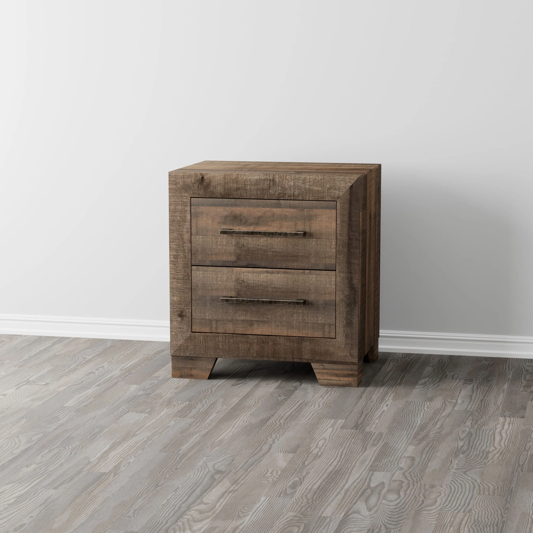 Plinz - 2 Drawer Nightstand - Brown - Image 4