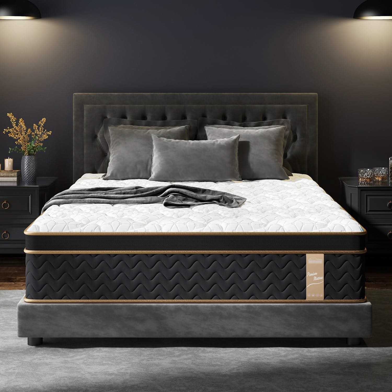 Plush Hybrid Mattresses With Gel Memory Foam, Individual Pocket Spring Motion Isolation Edge Support - Image 4