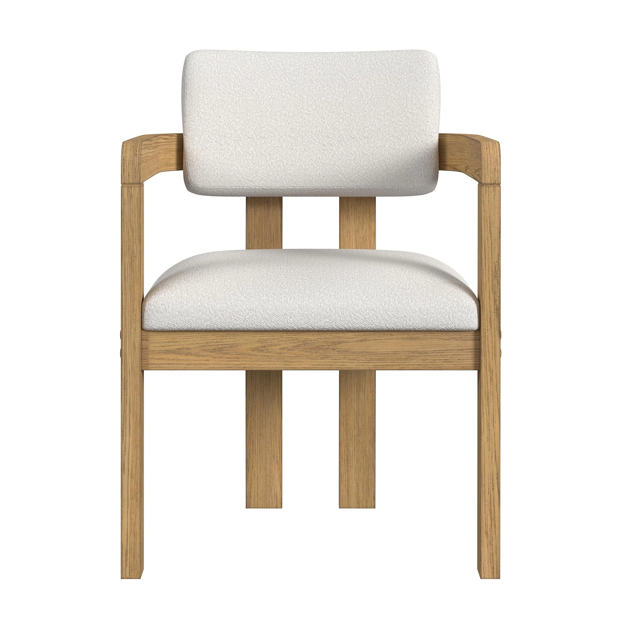 Portland - Fabric Arm Chair (Set of 2) - Natural / Snow White - Image 2