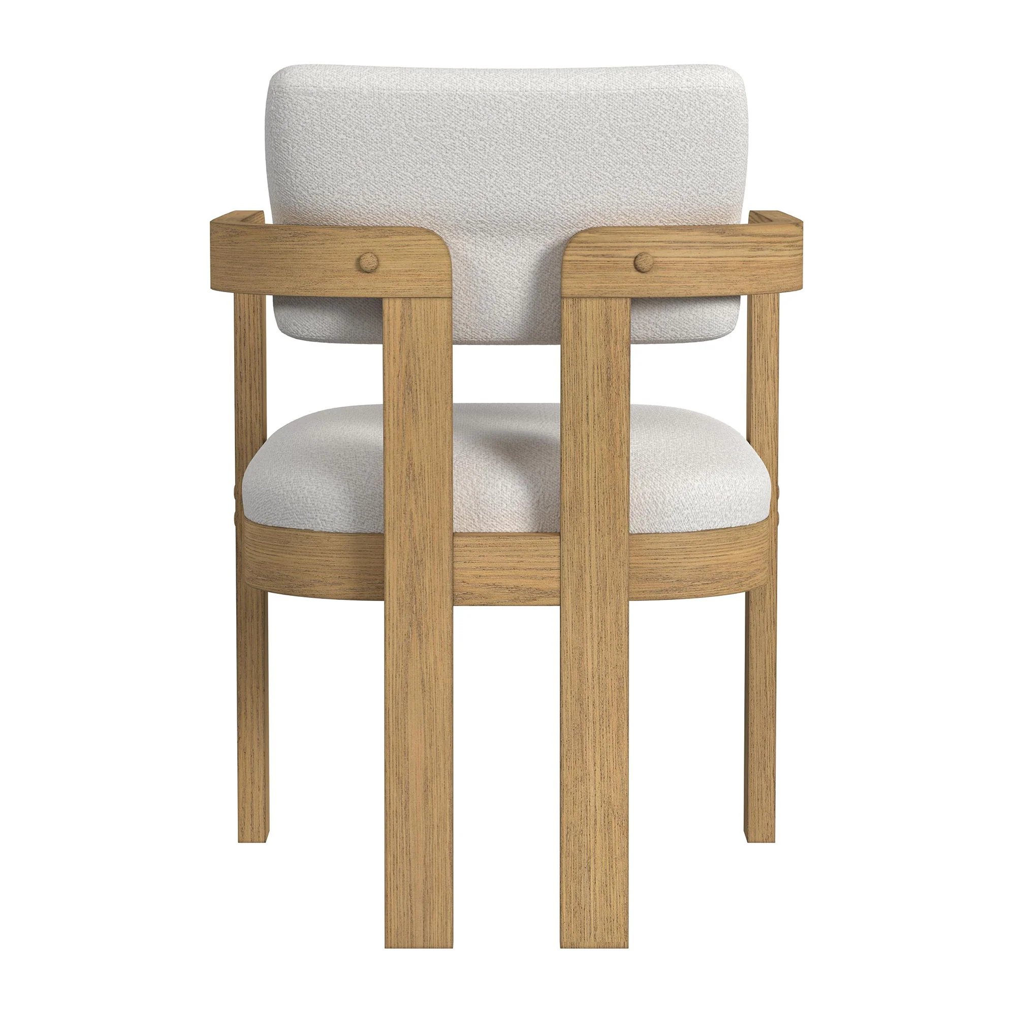 Portland - Fabric Arm Chair (Set of 2) - Natural / Snow White - Image 4